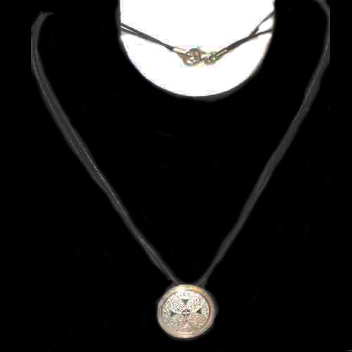 Imagen gargantilla plata con cordón motivos celtas modelo 2